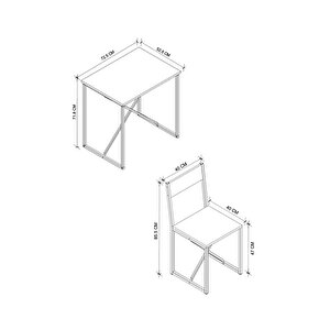 Bofigo 2li Mutfak Seti Mutfak Masa Ve Sandalye Seti Balkon Masası Cafe Seti Maysa Beyaz