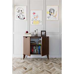 Elegant 2 Kapaklı Dekoratif Konsol Barok Ceviz