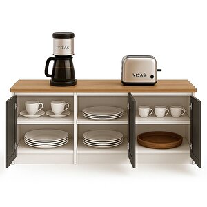 Vi̇sas Concept 180 Cm Antrasi̇t Çok Amaçli Dolap