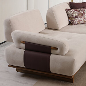 Eymense Siena Üçlü Koltuk Kanepe Krem