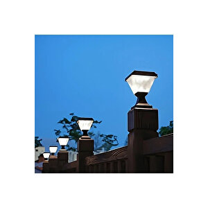 Solar Bahçe Set Üstü Armatür Aydınlatma Lamba 30 Watt Beyaz Günışığı Rgb Uzaktan Kumandalı