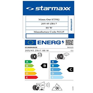 205/45 Zr17 Tl 88w Reinf. Maxx Out St582  Oto 4 Mevsim Lastiği (üretim Tarihi:2025)