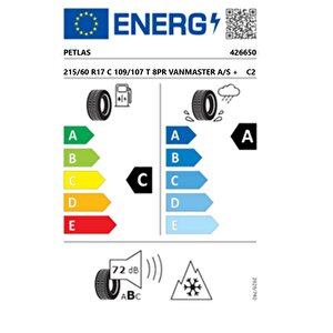 215/60 R17 C Tl 109/107t 8pr Vanmaster A/s + Kamyonet Dört Mevsim Lastiği (üretim Tarihi:2025)