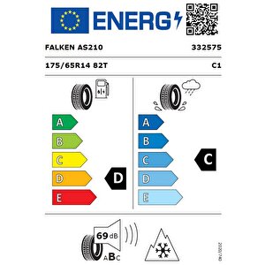 175/65 R14 Tl 82t Euroall Season As210 Dört Mevsim Lastiği (üretim Tarihi:2025)