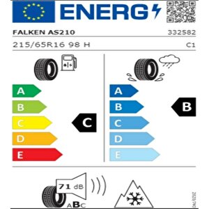 215/65 R16 Tl 98h Euroall Season As210 Dört Mevsim Lastiği (üretim Tarihi:2025)