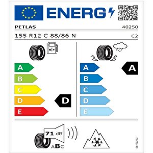 155 R12 C Tl 88/86n 8pr Full Grip Pt925 Kamyonet Kış Lastiği (üretim Tarihi:2025)