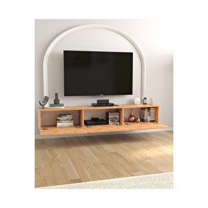 Tv Ünitesi Tv Sehpası Düşer Kapaklı Tv Ünitesi Televizyon Sehpası 180 Cm Marvel Çam