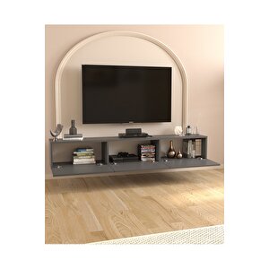 Tv Ünitesi Tv Sehpası Düşer Kapaklı Tv Ünitesi Televizyon Sehpası 180 Cm Marvel Antrasit