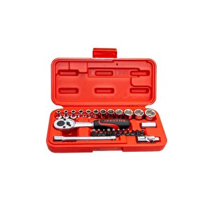 İzeltaş 1/4" Altı Köşe (küçük) Mini Lokma Anahtar Ve Mini Bits Set 27parça (küçük Set-ebatlar Küçüktür)