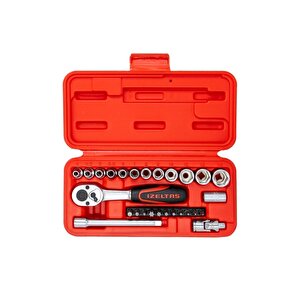 İzeltaş 1/4" Altı Köşe (küçük) Mini Lokma Anahtar Ve Mini Bits Set 27parça (küçük Set-ebatlar Küçüktür)