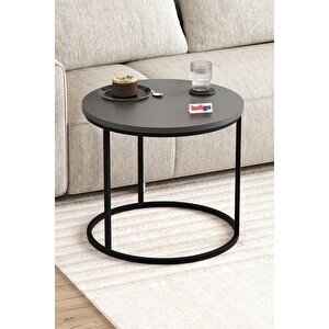 2li Orta Sehpa Zigon Sehpa Yan Sehpa Kahve Sehpası Hilal Antrasit