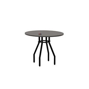 Bofigo Yuvarlak Yemek Masası 80 Cm Mutfak Masası Balkon Masası Roma Antrasit