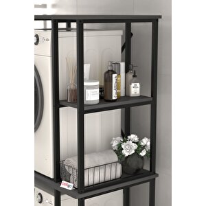 Çamaşır Makinesi Dolabı Kurutma Makinesi Dolabı Metal Banyo Dolabı Mısra Antrasit