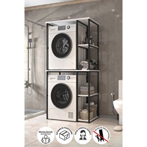 Çamaşır Makinesi Dolabı Kurutma Makinesi Dolabı Metal Banyo Dolabı Mısra Beyaz