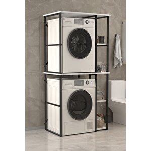 Çamaşır Makinesi Dolabı Kurutma Makinesi Dolabı Metal Banyo Dolabı Mısra Beyaz