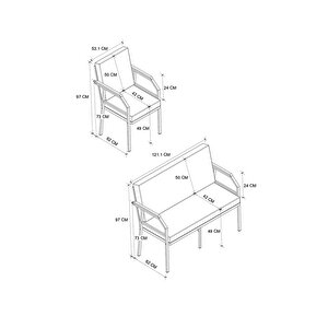 Bahçe Koltuk Seti Balkon Koltuk Seti Cafe Koltuk Seti Bahçe Koltuk Takımı Linea