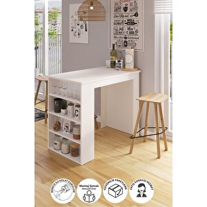 Bar Masası Ada Mutfak Yemek Masası Mutfak Masası Mutfak Adası Ibiza Beyaz