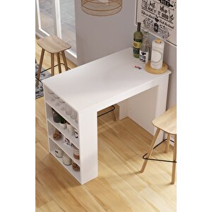 Bar Masası Ada Mutfak Yemek Masası Mutfak Masası Mutfak Adası Ibiza Beyaz