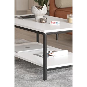 Orta Sehpa Yan Sehpa Dekoratif Sehpa Metal Sehpa Athena Beyaz