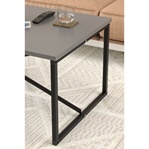 Bofigo Orta Sehpa Yan Sehpa Dekoratif Sehpa Metal Sehpa Hermes Antrasit