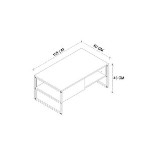 Orta Sehpa Yan Sehpa Dekoratif Sehpa Metal Sehpa Zeus Çam