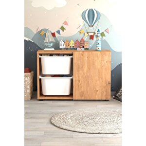 Sepetli Dolap Çok Amaçlı Dolap Oyuncak Dolabı Sıla Çam