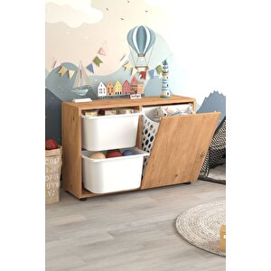 Sepetli Dolap Çok Amaçlı Dolap Oyuncak Dolabı Sıla Çam