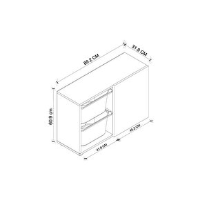 Sepetli Dolap Çok Amaçlı Dolap Oyuncak Dolabı Sıla Beyaz