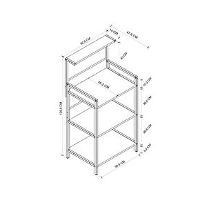 Mutfak Standı Espresso Makinesi Standı Kahve Köşesi Mutfak Rafı Endonezya Beyaz