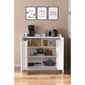 Çok Amaçlı Dolap Gökçe Erzak Dolabı Kiler Dolabı Mutfak Dolabı Beyaz