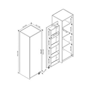 Erzak Dolabı Kiler Dolabı Çok Amaçlı Dolap Mutfak Dolabı Altay Beyaz