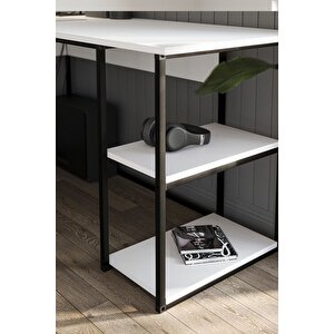 Çalışma Masası Ofis Masası Köşe Masa Bilgisayar Masası Odin Beyaz