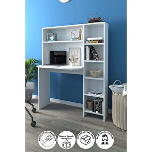 Kitaplıklı Çalışma Masası Çocuk Çalışma Masası Bilgisayar Çalışma Masası Beyaz