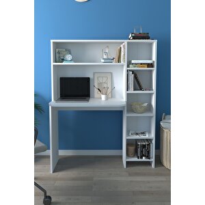 Kitaplıklı Çalışma Masası Çocuk Çalışma Masası Bilgisayar Çalışma Masası Beyaz