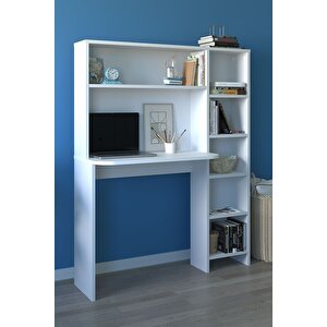 Kitaplıklı Çalışma Masası Çocuk Çalışma Masası Bilgisayar Çalışma Masası Beyaz