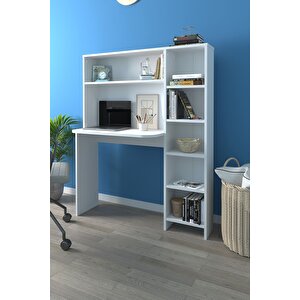 Kitaplıklı Çalışma Masası Çocuk Çalışma Masası Bilgisayar Çalışma Masası Beyaz