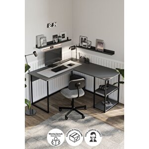 Çalışma Masası Ofis Masası Köşe Masa Bilgisayar Masası Odin Antrasit
