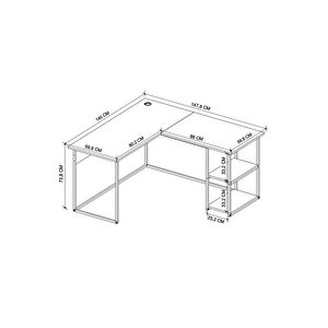 Çalışma Masası Ofis Masası Köşe Masa Bilgisayar Masası Odin Antrasit