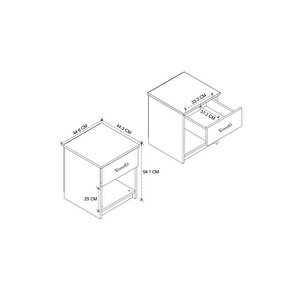Komodin Çekmeceli Komodin Başucu Komodin Beyaz