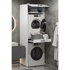 Çamaşır Makinesi Dolabı Kurutma Makinesi Dolabı Banyo Dolabı Irmak Beyaz