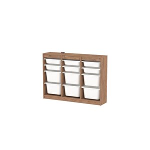 12 Sepetli Dolap Çok Amaçlı Dolap Oyuncak Dolabı Lara Çam