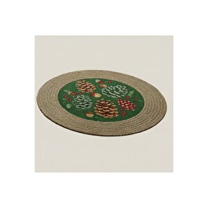 2026 Yeni Yılbaşı Temalı 3'lü Keten Kırlent Kılıfı Seti Ve El Yapımı 2'li Jüt Supla - Yılbaşı Konsepti