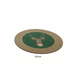 2026 Yeni Yılbaşı Temalı 3'lü Keten Kırlent Kılıfı Seti Ve El Yapımı 2'li Jüt Supla - Yılbaşı Konsepti