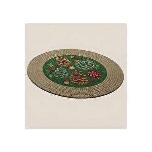 2026 Yeni Yılbaşı Temalı 3'lü Keten Kırlent Kılıfı Seti Ve El Yapımı 2'li Supla - Yılbaşı Konsepti