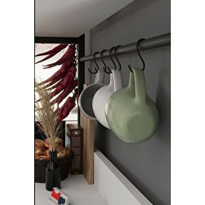 Mutfak Standı 2 Çekmeceli 5 Raflı Kahve Köşesi Mutfak Rafı Mutfak Bangosu Vietnam Beyaz