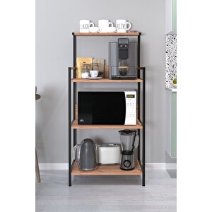 Mutfak Standı Espresso Makinesi Standı Kahve Köşesi Mutfak Rafı Endonezya Çam