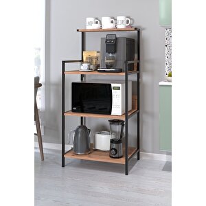 Mutfak Standı Espresso Makinesi Standı Kahve Köşesi Mutfak Rafı Endonezya Çam