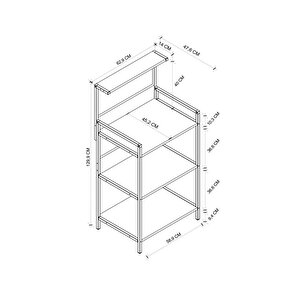 Mutfak Standı Espresso Makinesi Standı Kahve Köşesi Mutfak Rafı Endonezya Çam