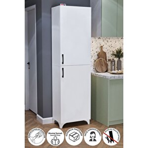 Çok Amaçlı Dolap Tuna Erzak Dolabı Banyo Dolabı Kiler Dolabı Mutfak Dolabı Beyaz