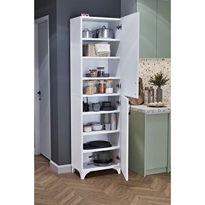 Çok Amaçlı Dolap Tuna Erzak Dolabı Banyo Dolabı Kiler Dolabı Mutfak Dolabı Beyaz